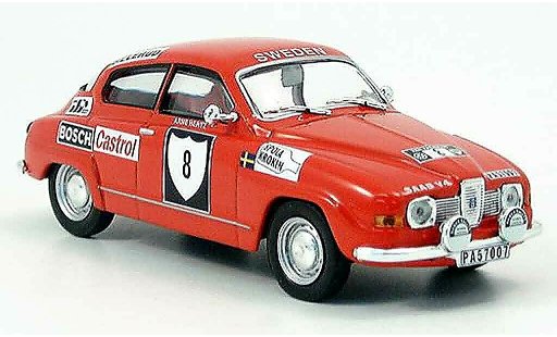 Saab 96 Rally Sweden 1/43 IXO V4 No.8 Blomquist Hertz Svezia 1972 modellini auto