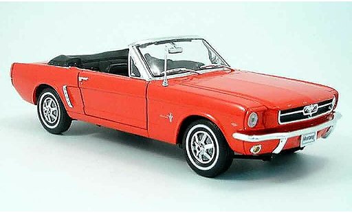 Ford Mustang Convertible 1/18 Welly cabriolet rosso aperto modellini auto