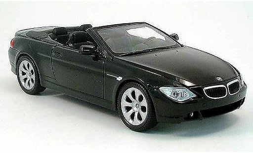 Bmw 645 Cabriolet 1/18 Welly E64 ci nero 2004 modellini auto