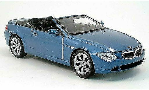 Bmw 645 Cabriolet 1/18 Welly E64 ci blu 2004 modellini auto