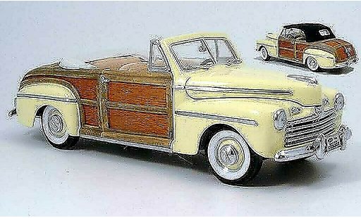 Ford Sportsman Cabriolet 1/18 Yat Ming giallo avec stofftetto zum auswechseln 1946 modellini auto
