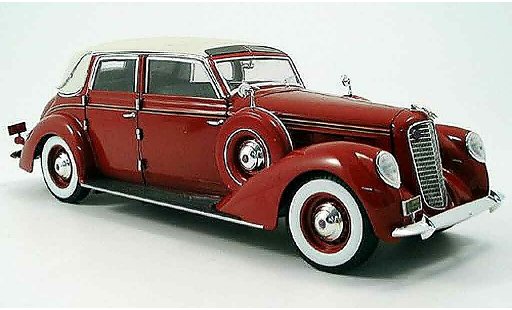 Lincoln Touring Base 1/18 Signature rosso et toit blanc 1937 modellini auto