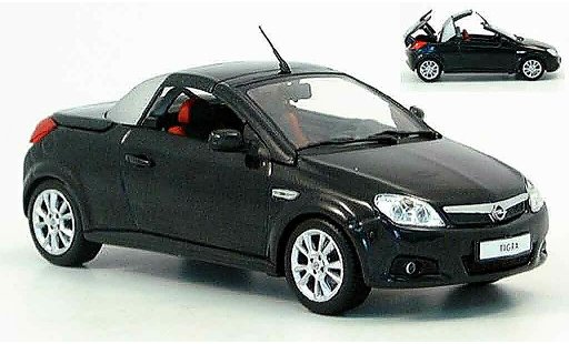 Opel Tigra Twin Top 1/43 Minichamps nero funktionsfahiges verd 2004 modellini auto