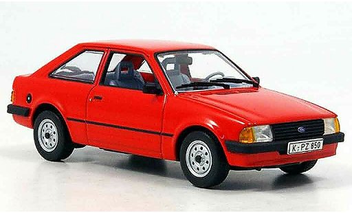 Ford Escort MK3 1/43 Minichamps 3 turer rosso 1981 modellini auto