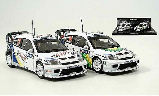 Ford Focus RS WRC 1/43 Minichamps Doppelsieg Mexico 2er Set 2004 modellini auto