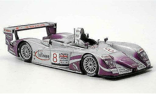 Audi R8 LMP course 1/43 Minichamps 2004 LeMans No. 8 Biela Kaffer McNish modellini auto