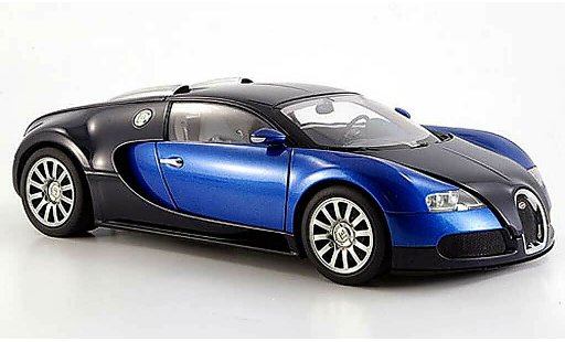 Bugatti Veyron coupe 1/18 Autoart 16.4 eb blu nero modellini auto