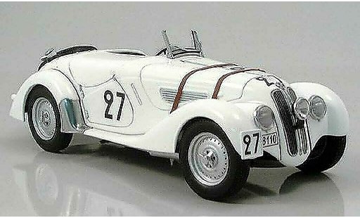 Bmw 328 le mans 1/18 Autoart 1938 roadster bianco numero 27 modellini auto