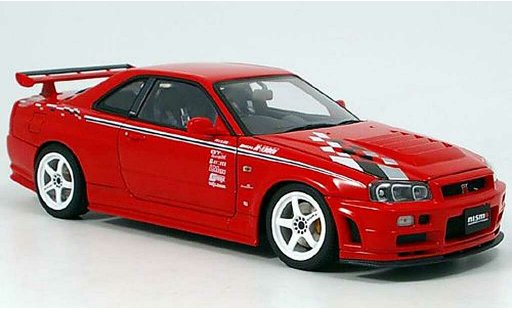 Nissan Skyline R34 1/18 Autoart gt-r r-tune r1 rosso 2002 modellini auto