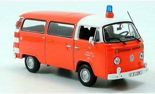 Volkswagen Combi Base 1/43 Minichamps t2 bus pompier frankfurt 1976 modellini auto