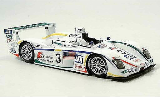 Audi R8 LMP course 1/43 Minichamps 2005 vincitore LM Lehto Werner Kristensen modellini auto