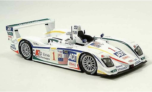 Audi R8 LMP course 1/43 Minichamps 2005 vincitore Sebring Lehto Werner Kristensen modellini auto