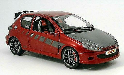 Peugeot 206 Tuning 1/43 Norev Street Racer rosso modellini auto