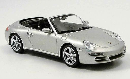 Porsche 911 4S 1/43 Minichamps Cabrio Carrera grigio metallisee 2005 modellini auto