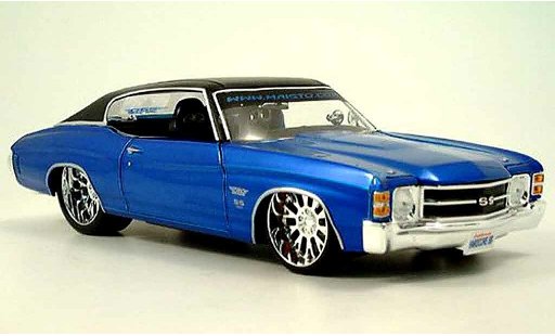 Chevrolet Chevelle tuning 1/18 Maisto 1971 SS454 prorodz tuningcar blu modellini auto