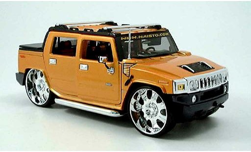 Hummer H2 SUT 1/18 Maisto concept orange tuningcar playerz modellini auto