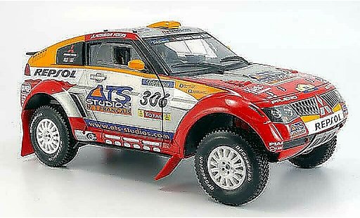 Mitsubishi Pajero Evolution 1/18 Solido evo no.306 ats rallye barcelona-dakar 2005 modellini auto