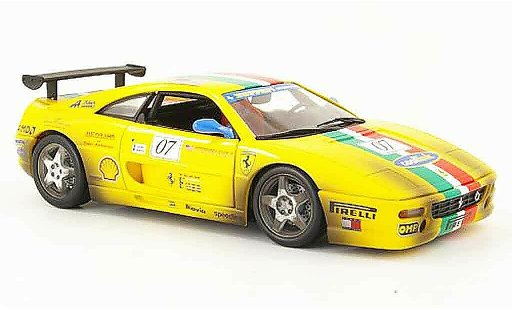 Ferrari F355 Berlinetta 1/18 Hot Wheels Berlina challenge giallo modellini auto
