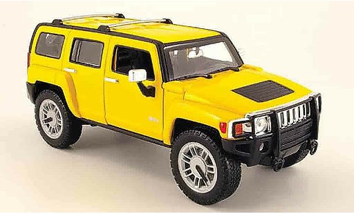 Hummer H3 Base 1/18 Hot Wheels suv giallo modellini auto