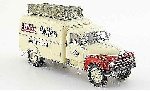 Hanomag L28 Kastenwagen 1/43 Schuco Furgone Fulda Reifen modellini auto