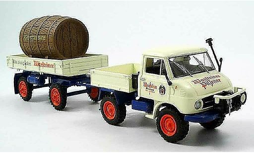 Mercedes Unimog 406-425 1/43 Schuco 411 Hangerzug Warsteiner modellini auto