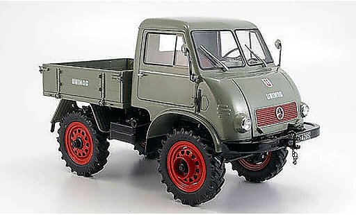 Mercedes Unimog 401-404 1/18 Schuco 401 avec westfalia kabine grigio modellini auto