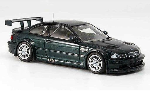 Bmw M3 coupe 1/43 Minichamps GTR E46 verde Strassenausfuhrung 2001 modellini auto
