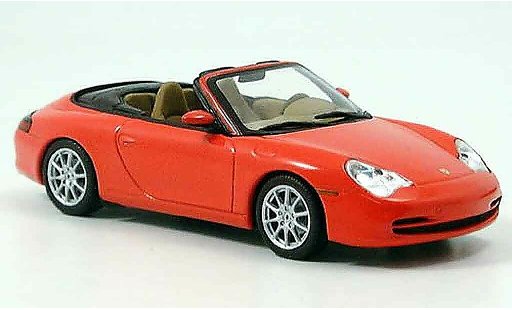 Porsche 911 Cabriolet 1/43 Minichamps Cabrio rosso 2001 modellini auto