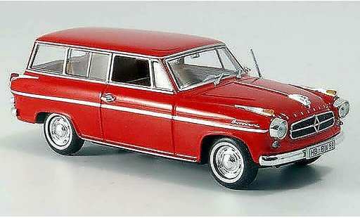 Borgward Isabella break 1/43 Minichamps Station wagon rosso 1958 modellini auto