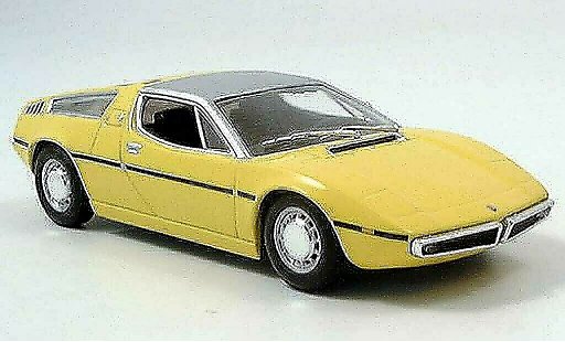Maserati Bora Base 1/43 Minichamps giallo 1972 modellini auto