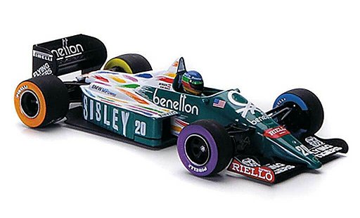 Benetton Bmw course 1/43 Minichamps 1986 B 186 No.20 Sisley G.Berger GP USA Detroit 1986 modellini auto