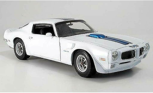 Pontiac Firebird 1972 1/18 Welly trans am bianco bande blu modellini auto
