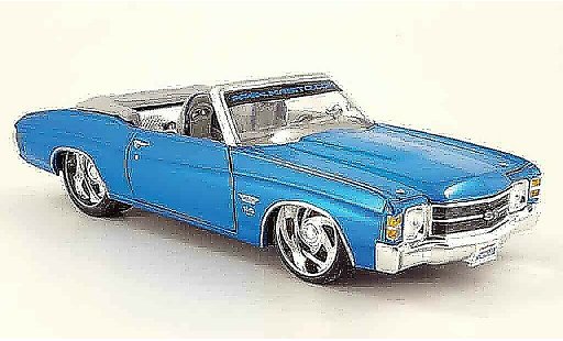 Chevrolet Chevelle tuning 1/18 Maisto 1971 cabrio prorodz blu SS454 modellini auto