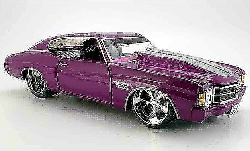 Chevrolet Chevelle tuning 1/18 Maisto 1971 prorodz lilla SS454 modellini auto