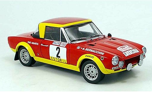 Fiat 124 Abarth 1/18 Sun Star pinto vincitore rallye portugal 1974 modellini auto