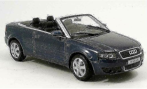 Audi A4 cabriolet 1/18 Welly blu 2002 modellini auto