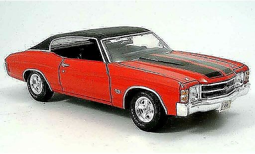 Chevrolet Chevelle SS 1/18 Maisto 1971 SS454 rosso nero modellini auto