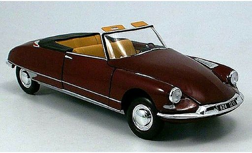 Citroen DS 19 1/43 Norev cabriolet nero-rosso modellini auto