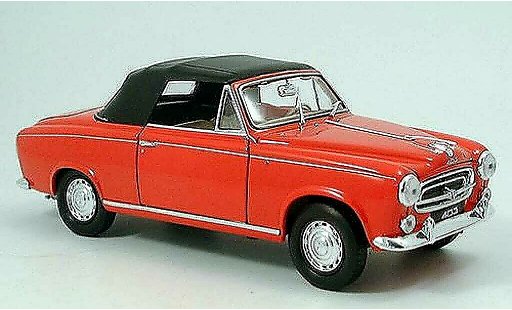 Peugeot 403 Cabriolet 1/18 Welly Cabrio rosso 1957 avec capote modellini auto