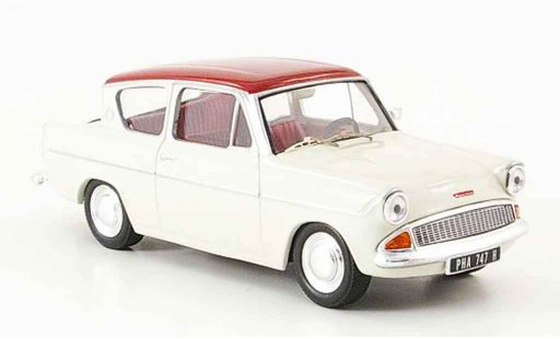 Ford Anglia Sportsman 1/43 IXO 105E rosso bianco modellini auto