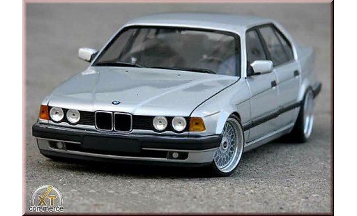 Bmw 730 E32 1/18 Minichamps i grigio jantes bbs bords larges echappement inox modellini auto