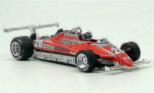 Ferrari 126 C 1/43 Brumm C2 No.28 D.Pironi GP Long Beach avec Pilot modellini auto