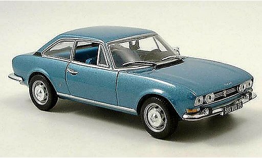 Peugeot 504 coupe 1/43 Norev blu 1969 modellini auto