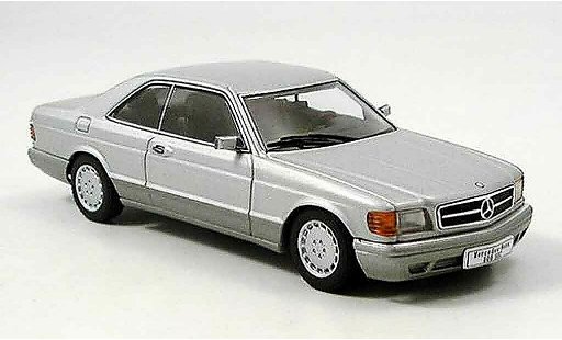 Mercedes 500 Coupe 1/43 Autoart (W126) grigio metallisee modellini auto