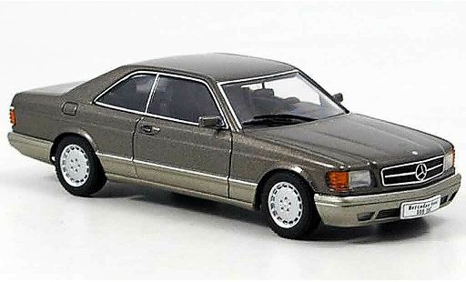 Mercedes 500 Coupe 1/43 Autoart (W126) grigio modellini auto