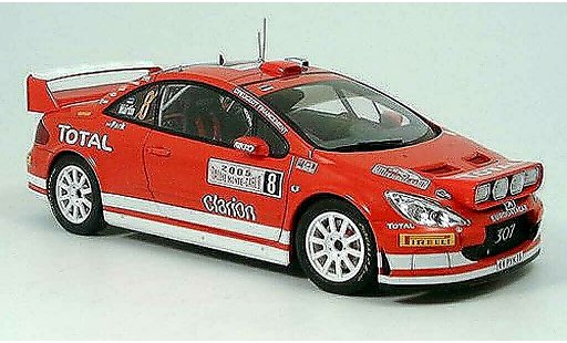 Peugeot 307 WRC 1/18 Autoart no.8 total rallye monte carlo 2005 modellini auto