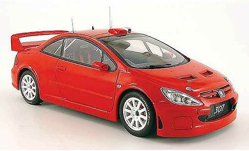 Peugeot 307 WRC 1/18 Autoart rosso plain body version 2005 modellini auto