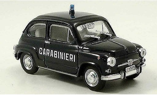 Fiat 600 D 1/43 Brumm Mulitpla Carabinieri police modellini auto