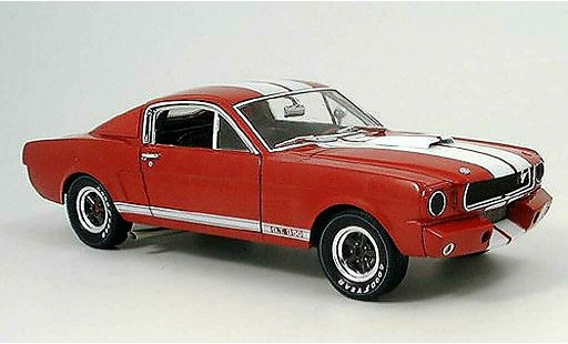 Shelby GT 350 1966 1/18 Shelby Collectibles racing rosso avec bandes biancos modellini auto