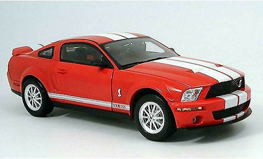 Shelby GT 500 2007 1/18 Shelby Collectibles rosso bianco modellini auto